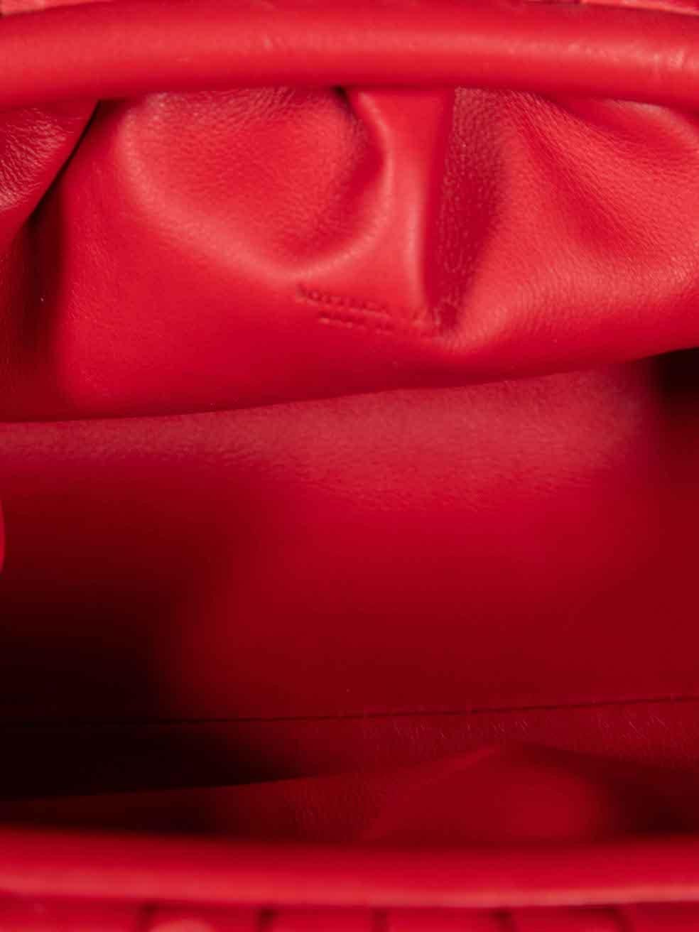 Bottega Veneta Red Leather Mini Pouch For Sale 1