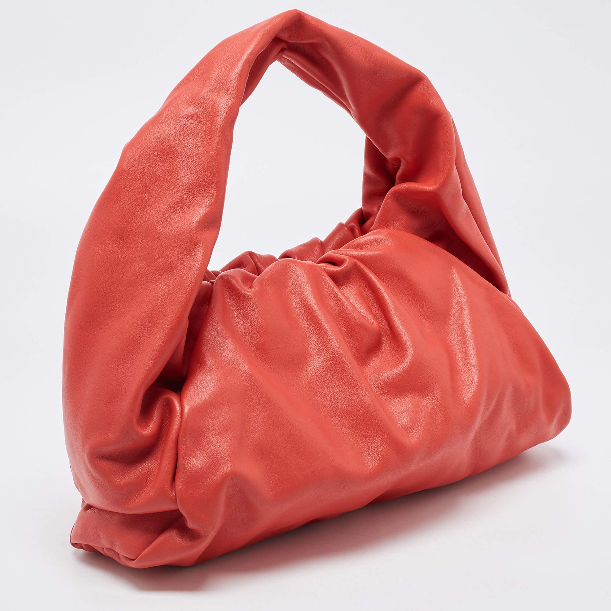 Orange Bottega Veneta Red Leather The Shoulder Pouch Bag
