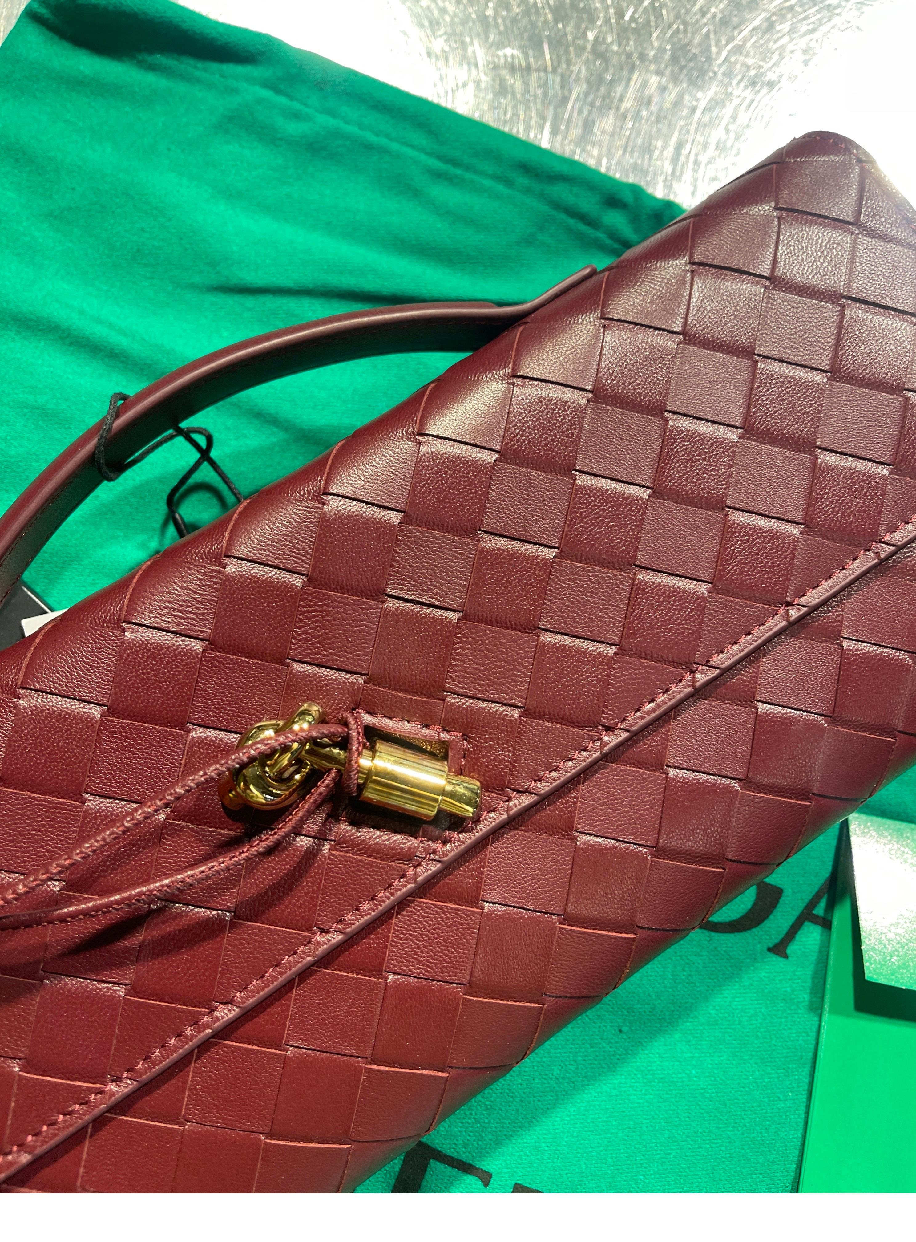 BOTTEGA VENETA RED LONG ANDIAMO CLUTCH HANDLE 2023 bag Barolo 7