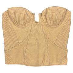 Bottega Veneta Resort 2012 tan paneled corset