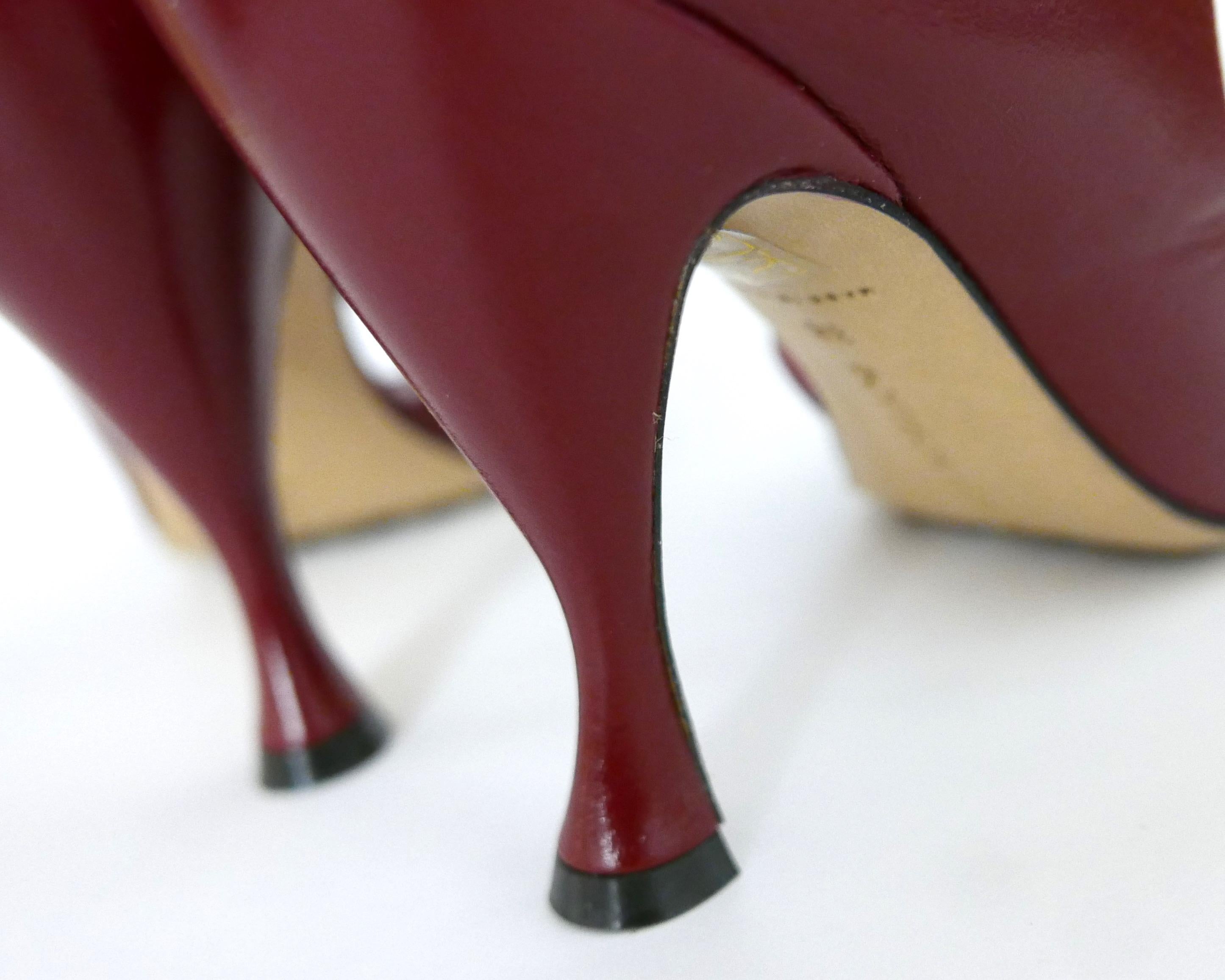 Women's Bottega Veneta Resort 2020 Ox Blood Red Cut-Away Heels For Sale