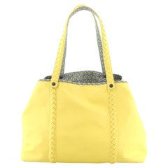Bottega Veneta Reversible Tote Printed Nylon and Leather Large