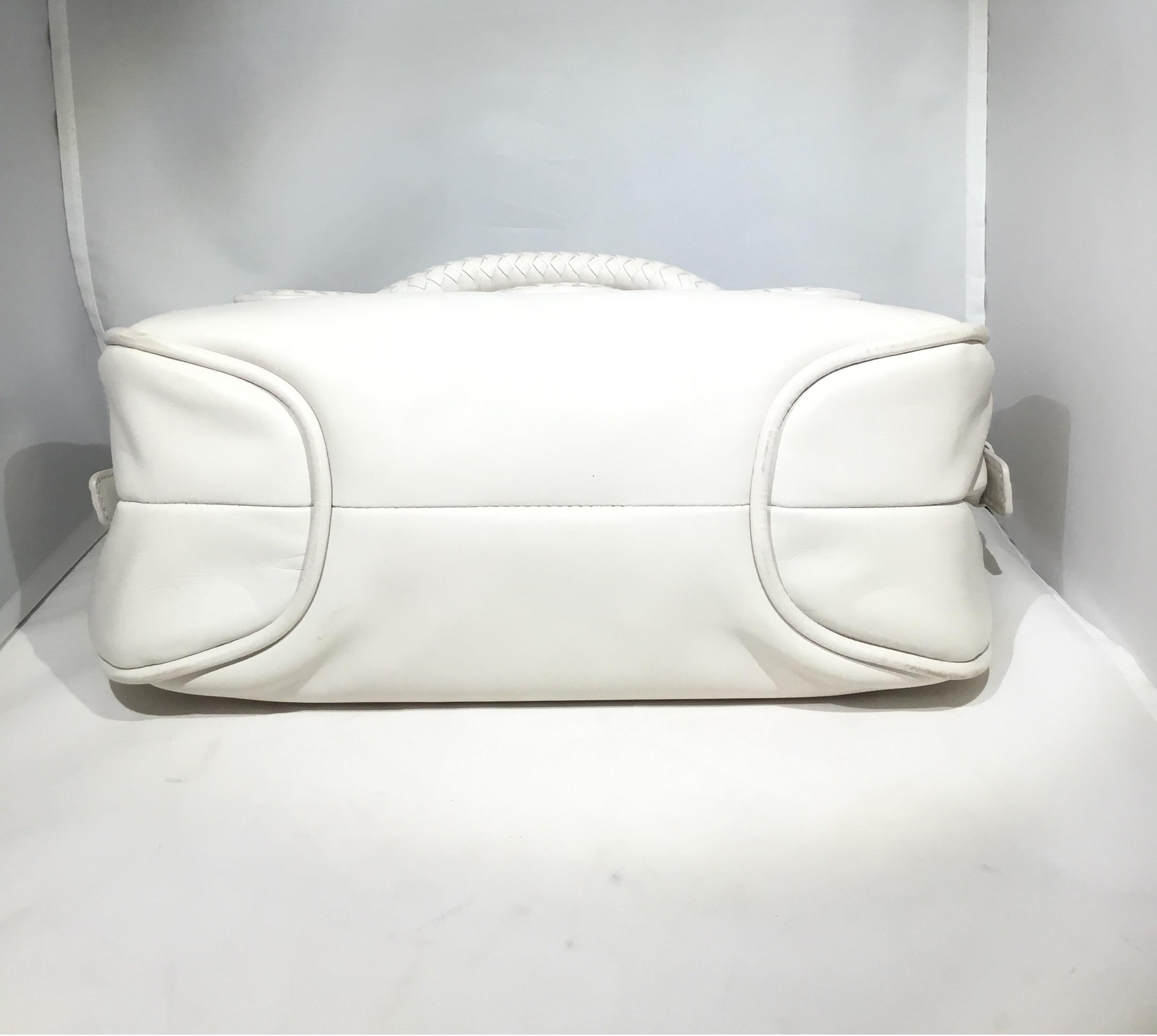 Women's Bottega Veneta Rialto Off-White Leather Shoulder Bag