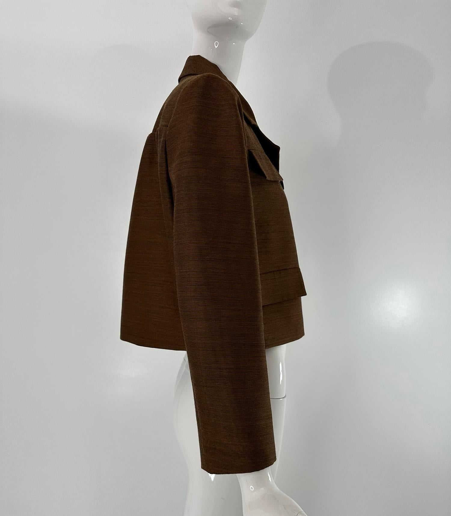 Bottega Veneta Chaqueta cruzada de doble botonadura en mezcla de lana y seda 38 NWT en venta 7