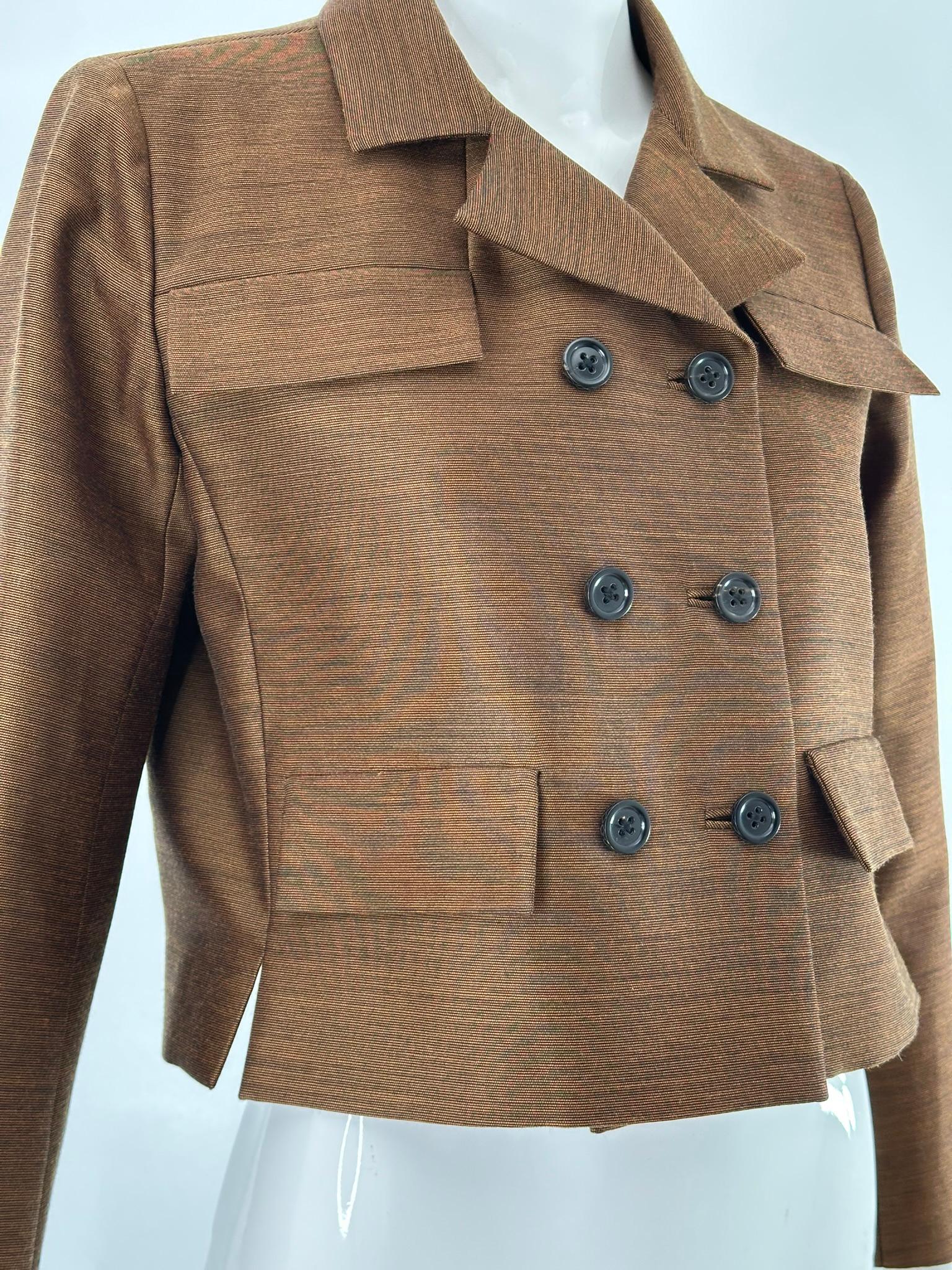 Bottega Veneta Chaqueta cruzada de doble botonadura en mezcla de lana y seda 38 NWT en venta 11