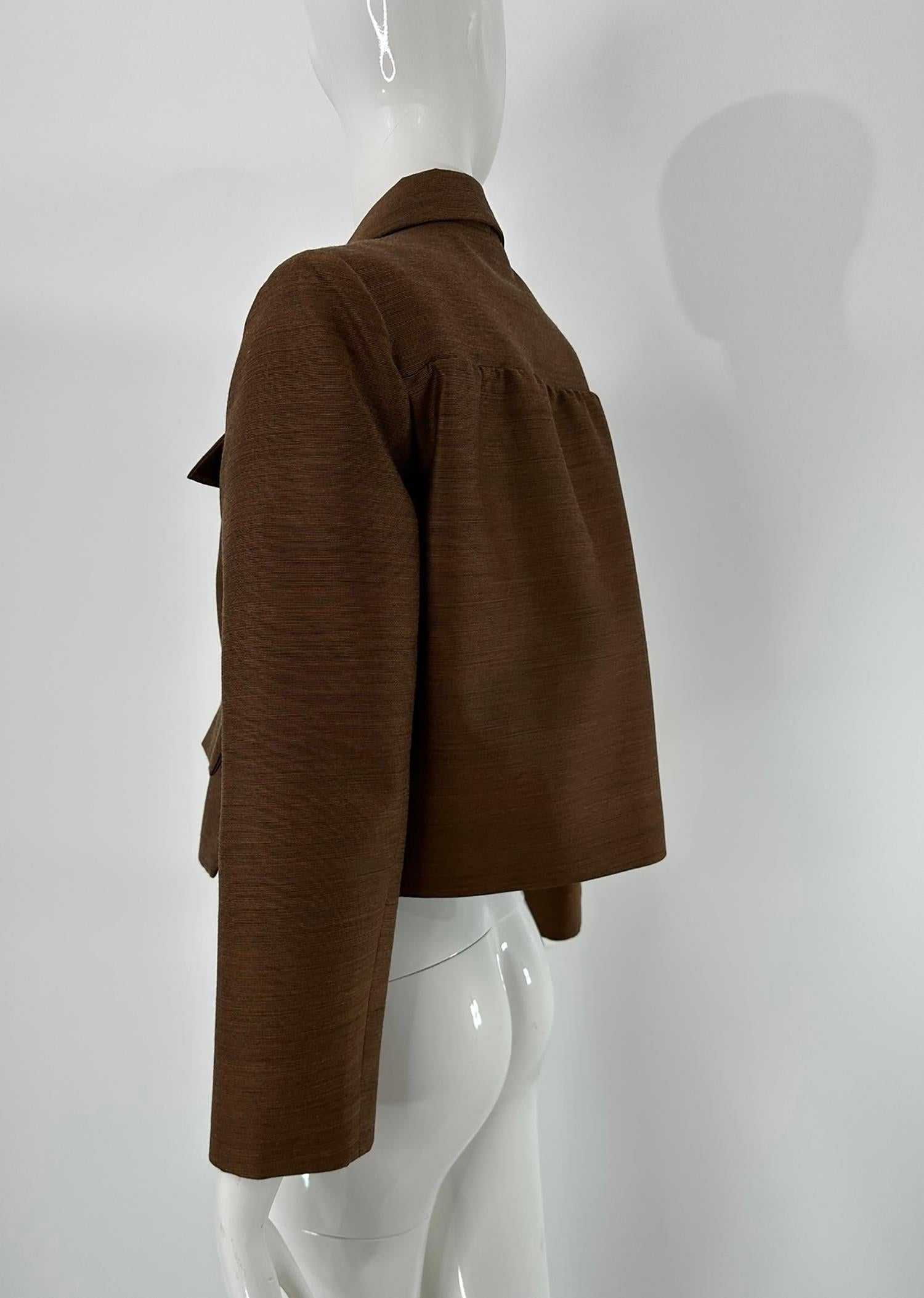 Bottega Veneta Chaqueta cruzada de doble botonadura en mezcla de lana y seda 38 NWT en venta 1