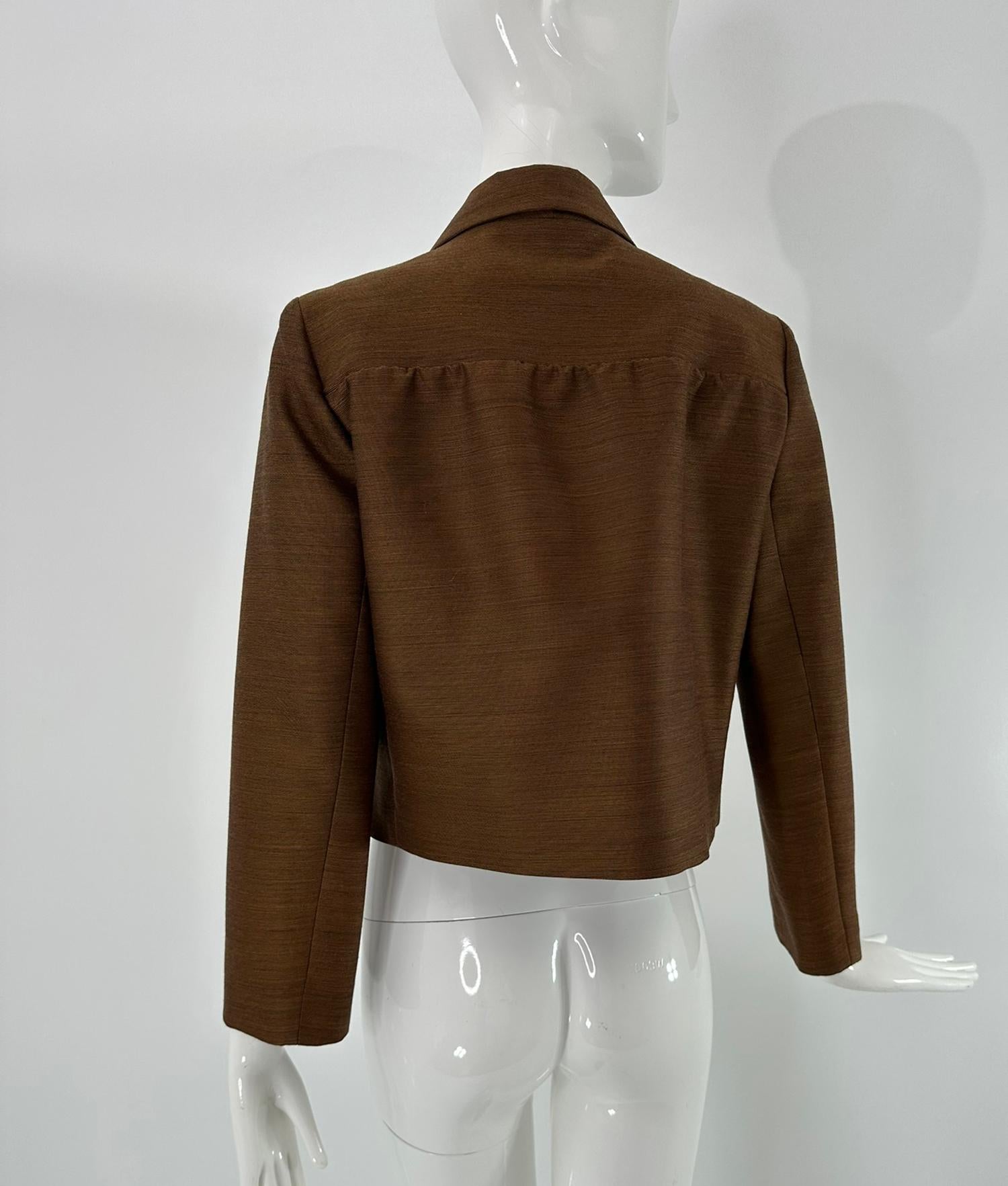 Bottega Veneta Chaqueta cruzada de doble botonadura en mezcla de lana y seda 38 NWT en venta 3