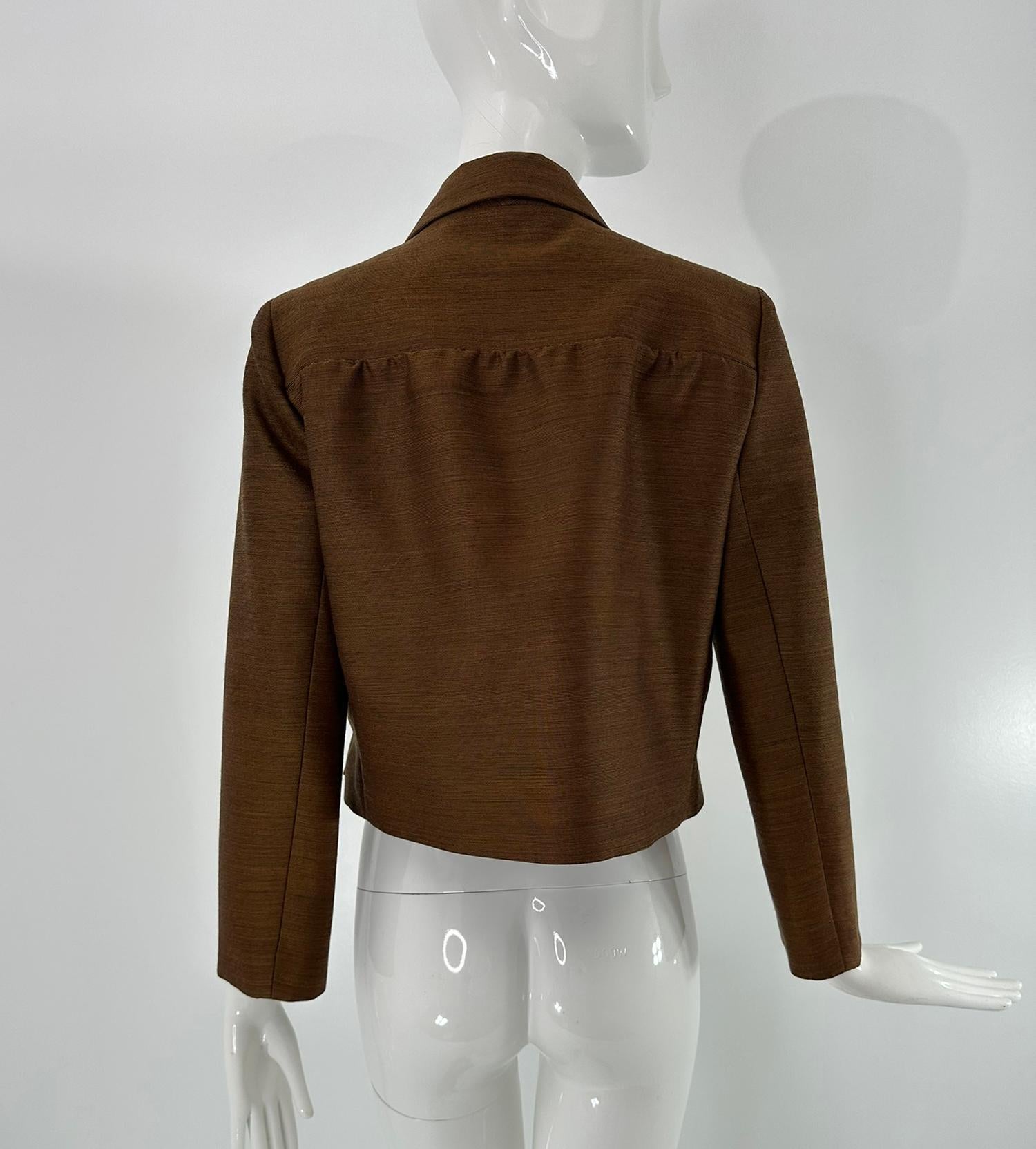 Bottega Veneta Chaqueta cruzada de doble botonadura en mezcla de lana y seda 38 NWT en venta 4