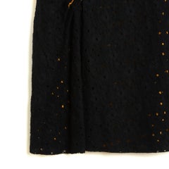 Bottega Veneta Robe Laine Soie IT38 FR34 Safron Seta Nero Lana Abito UK6 US4