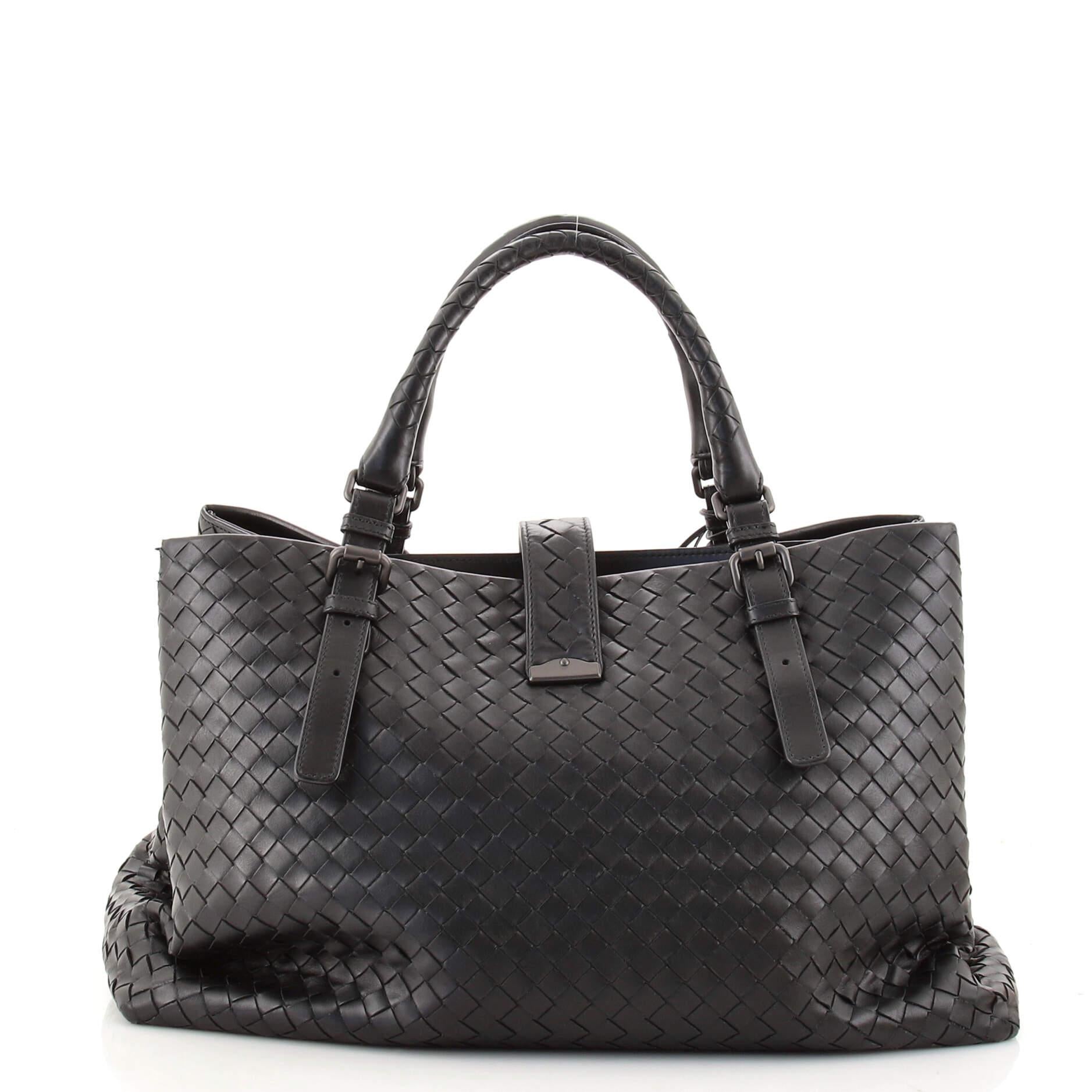 Bottega Veneta Roma Bag Intrecciato Nappa Medium In Good Condition In NY, NY