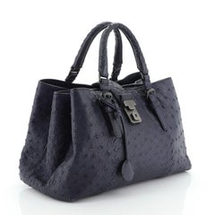 Bottega Veneta Roma Bag Ostrich Small