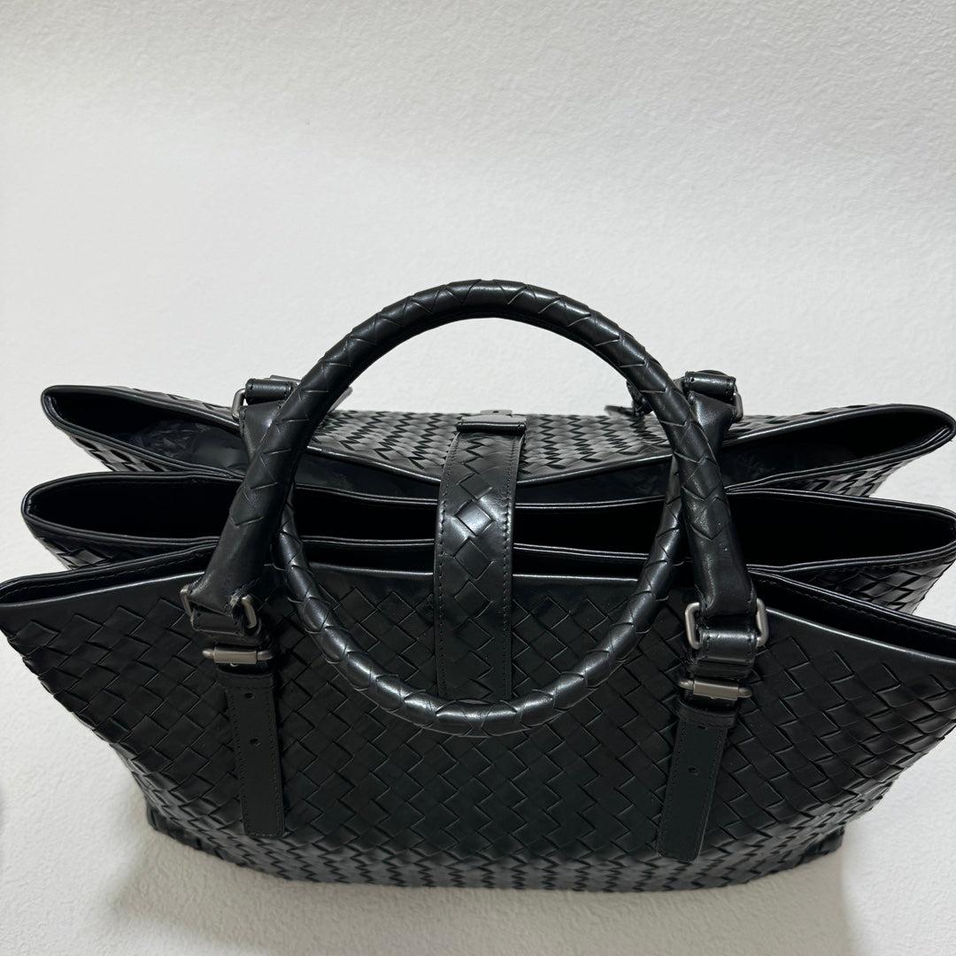 Bottega Veneta Roma Bolso Bolso Intrecciato Piel Nappa Negro Grande 35cm 6