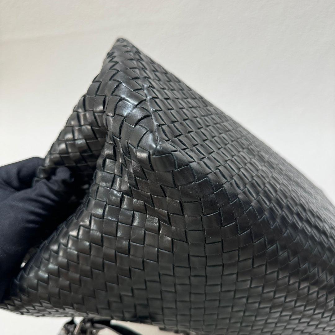 Bottega Veneta Roma Bolso Bolso Intrecciato Piel Nappa Negro Grande 35cm 8
