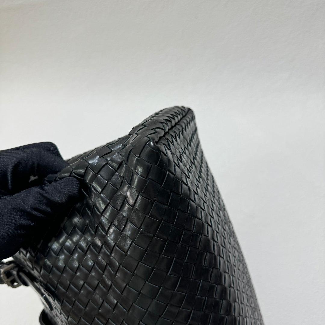 Bottega Veneta Roma Bolso Bolso Intrecciato Piel Nappa Negro Grande 35cm 9