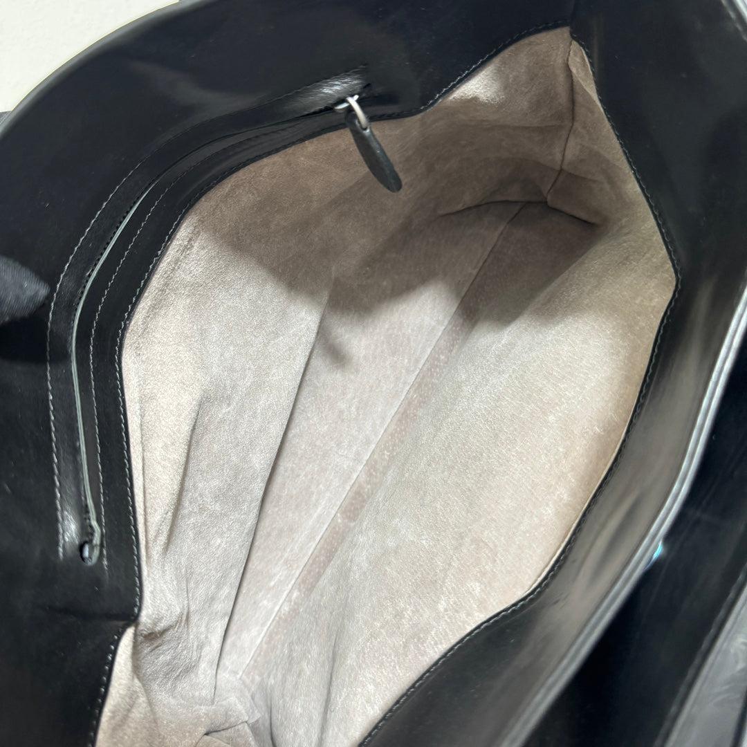 Bottega Veneta Roma Bolso Bolso Intrecciato Piel Nappa Negro Grande 35cm 10