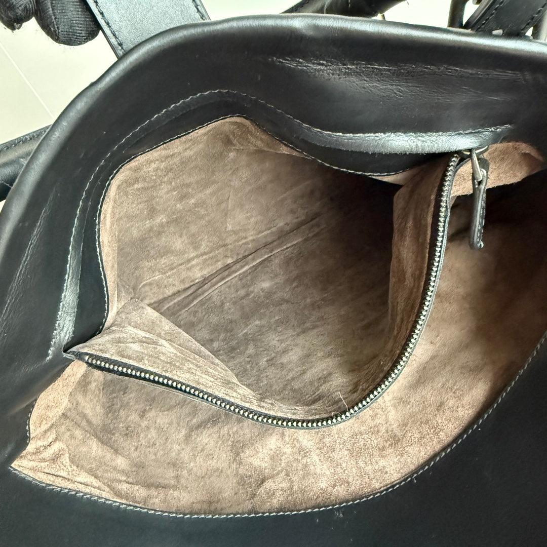 Bottega Veneta Roma Handbag Bag Intrecciato Nappa Leather Black Large 35cm 12