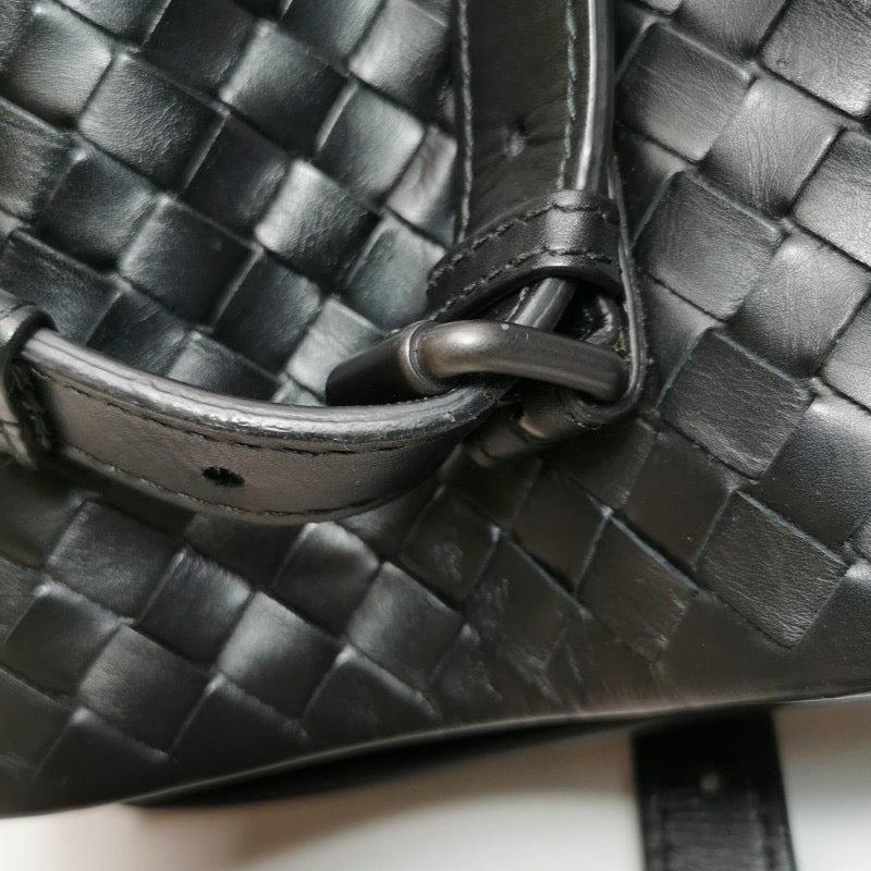Bottega Veneta Roma Handbag Bag Intrecciato Nappa Leather Black Large 35cm 13