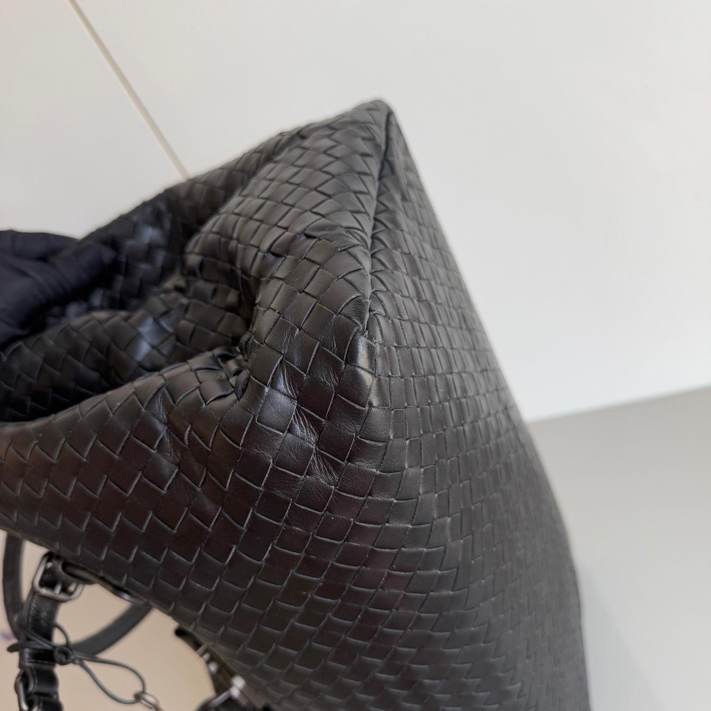 Bottega Veneta Roma Sac à main Intrecciato Nappa Leather Black Large 35cm en vente 12