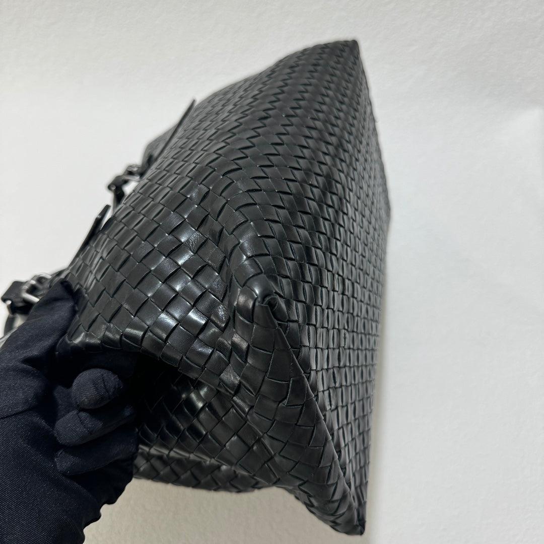 Bottega Veneta Roma Bolso Bolso Intrecciato Piel Nappa Negro Grande 35cm 4