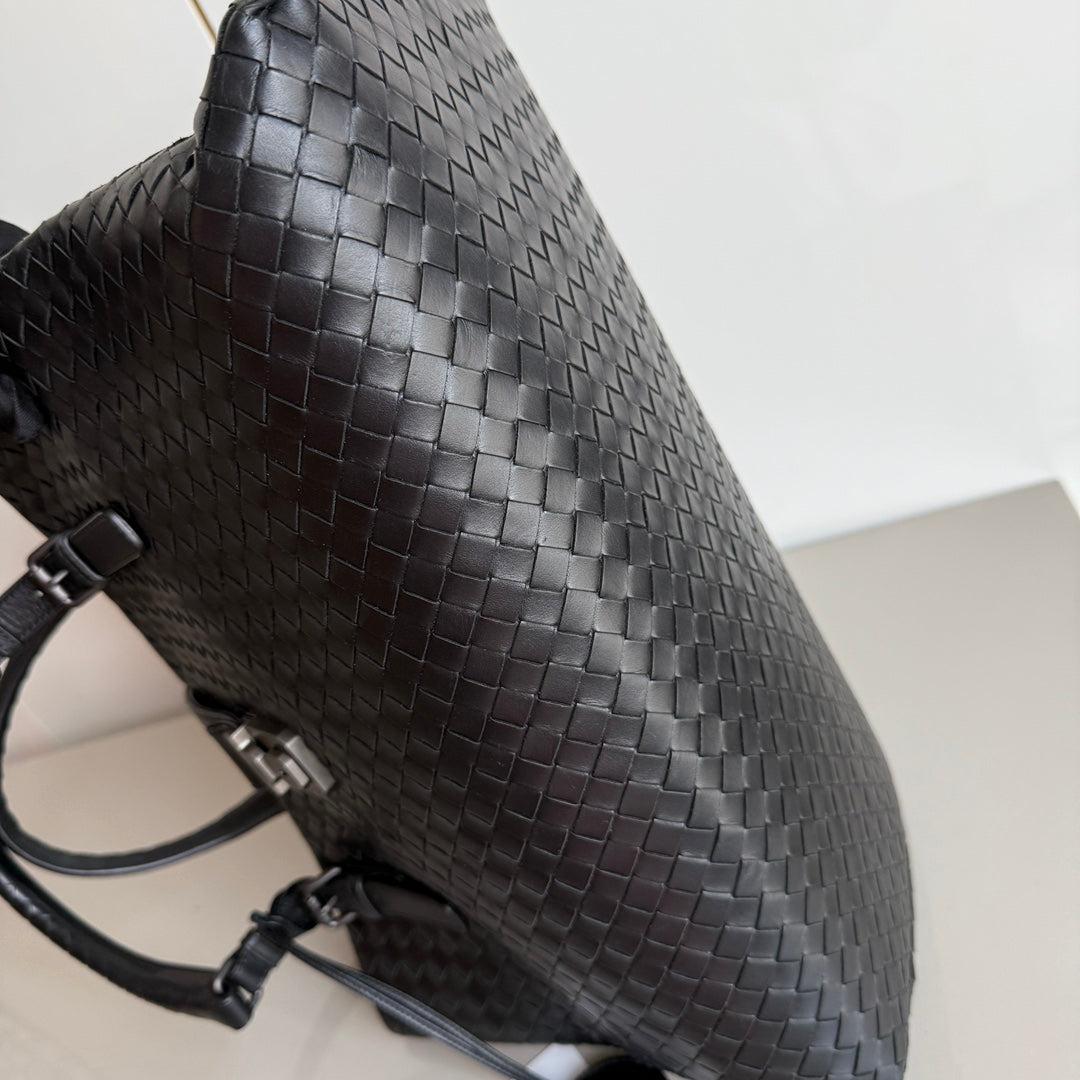 Bottega Veneta Roma Handbag Bag Intrecciato Nappa Leather Black Large 35cm 4