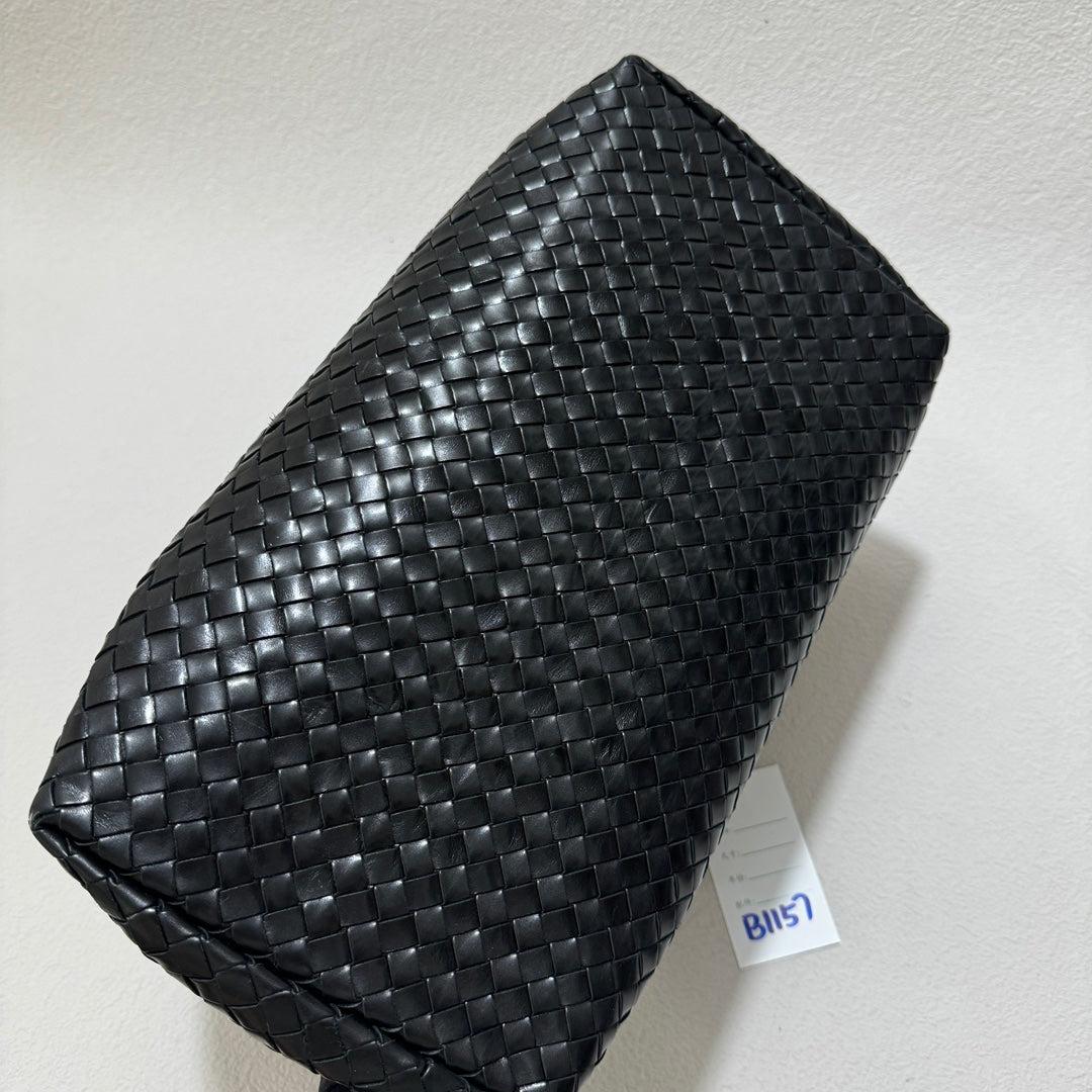 Bottega Veneta Roma Bolso Bolso Intrecciato Piel Nappa Negro Grande 35cm 5