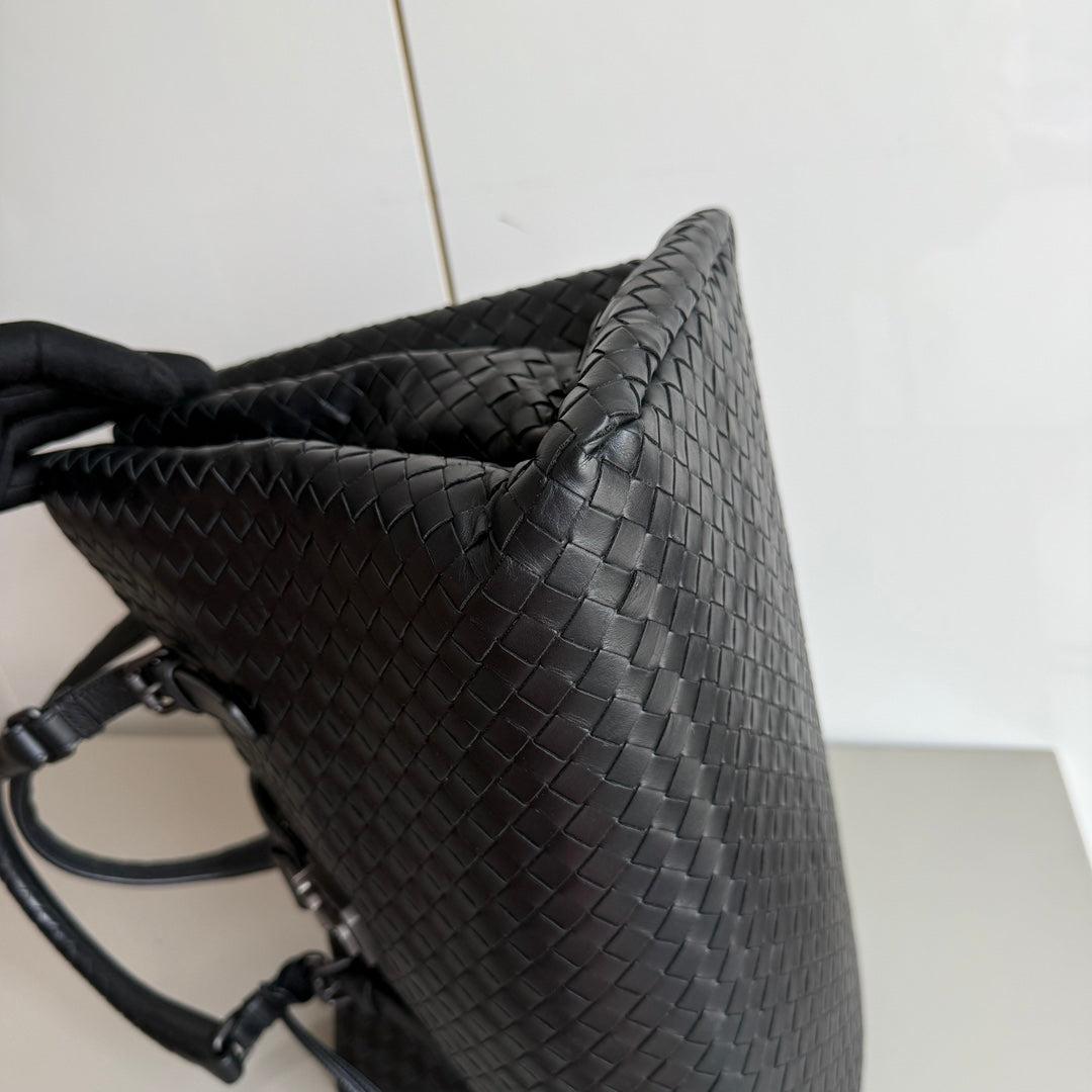 Bottega Veneta Roma Handbag Bag Intrecciato Nappa Leather Black Large 35cm 5