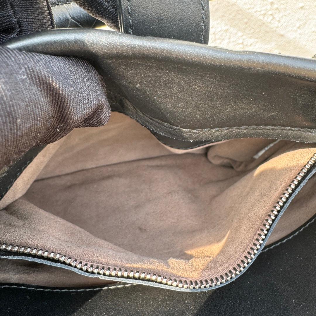 Bottega Veneta Roma Handbag Bag Intrecciato Nappa Leather Black Mini 25cm 14