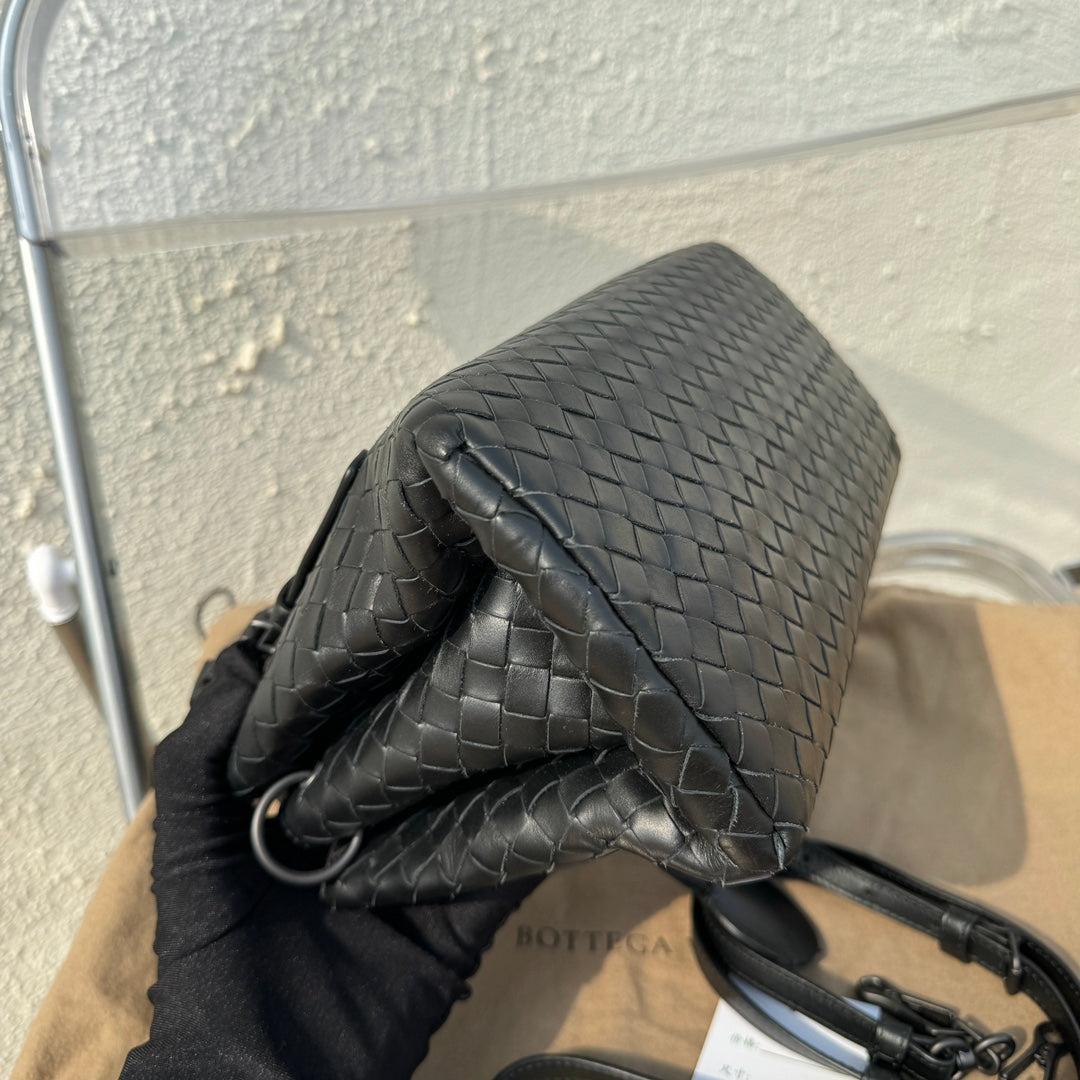 Bottega Veneta Roma Handbag Bag Intrecciato Nappa Leather Black Mini 25cm 2