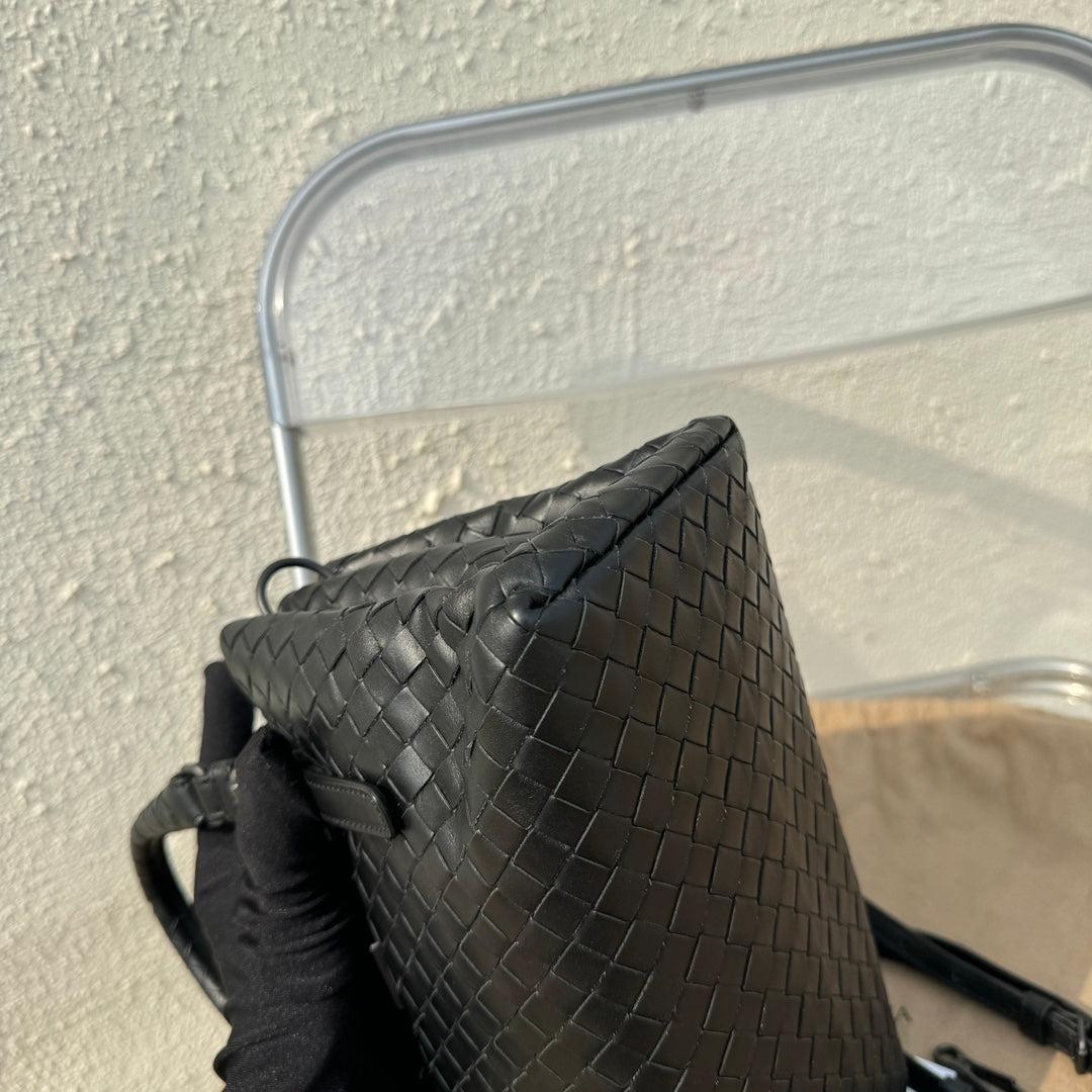 Bottega Veneta Roma Handbag Bag Intrecciato Nappa Leather Black Mini 25cm 3