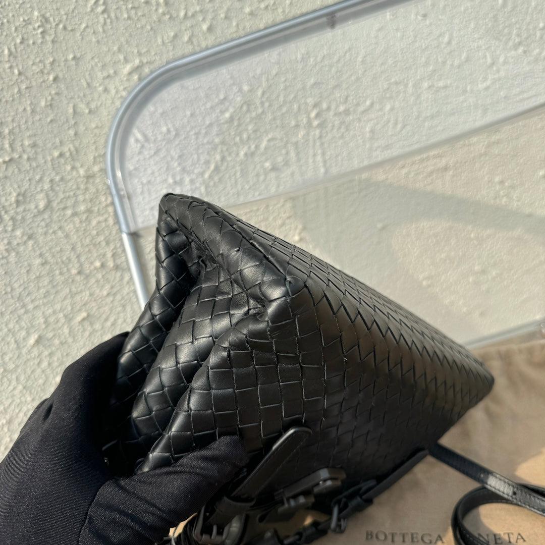 Bottega Veneta Roma Handbag Bag Intrecciato Nappa Leather Black Mini 25cm 4