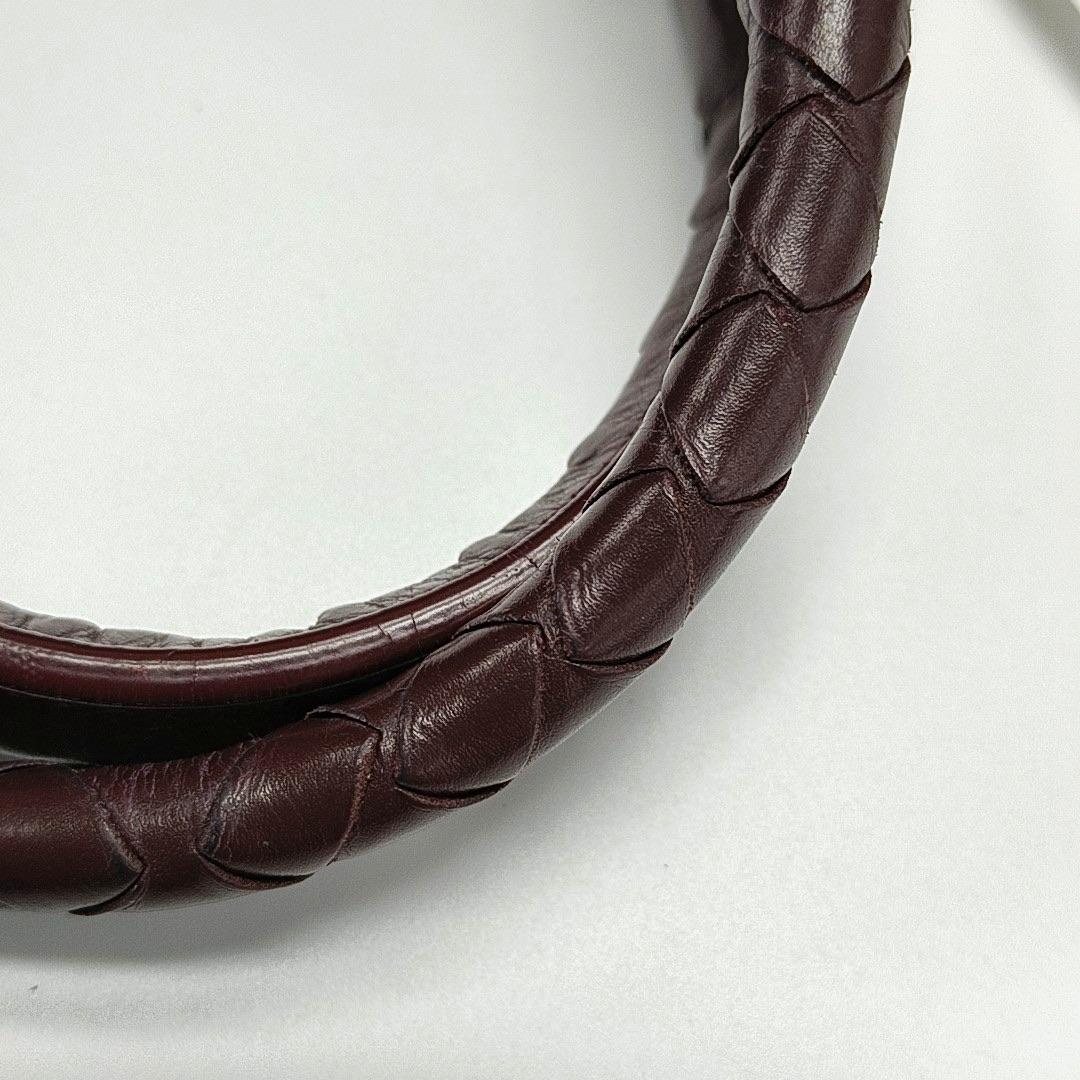 Bottega Veneta Roma Sac à main Intrecciato Nappa Leather Burgundy Medium 30cm en vente 6