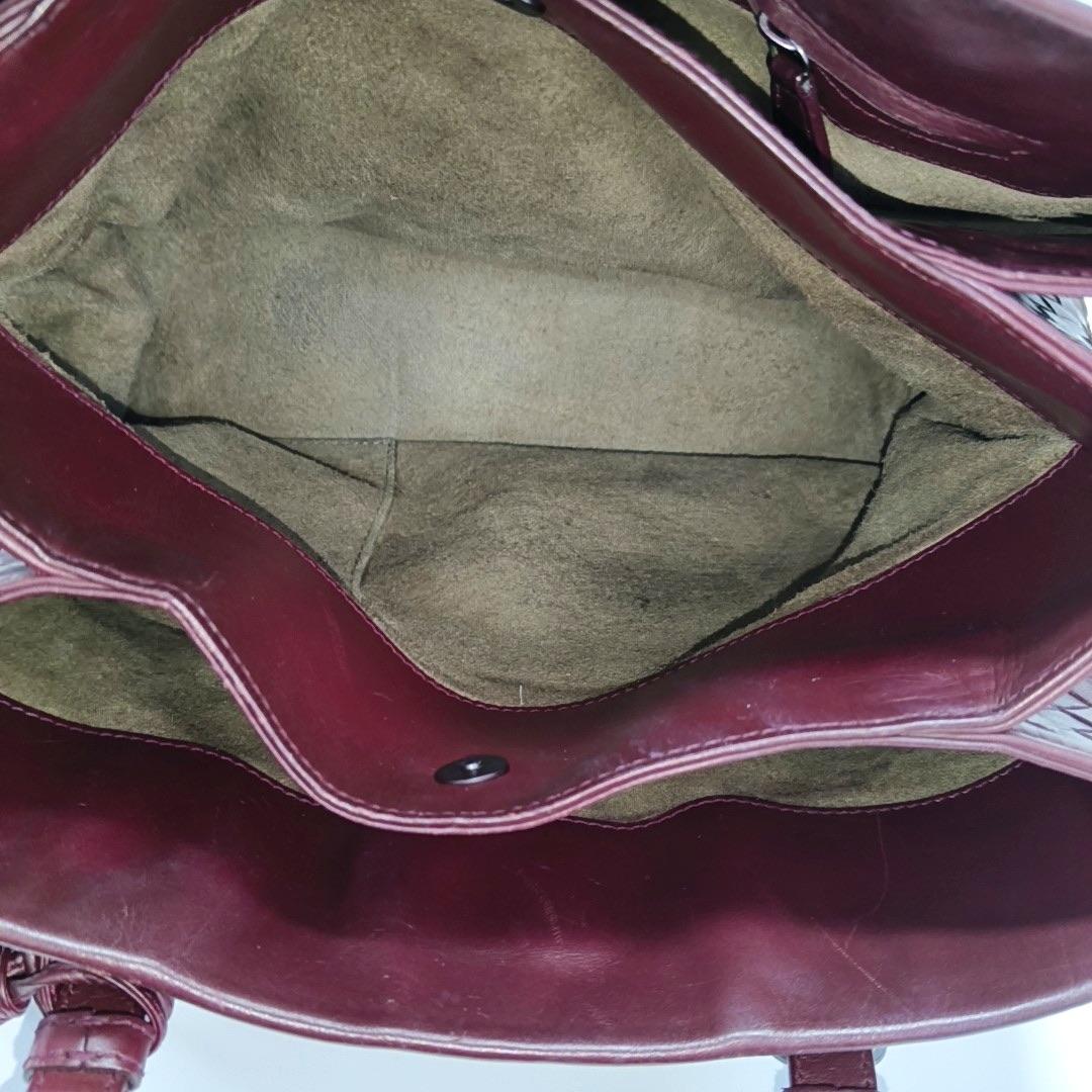 Bottega Veneta Roma Sac à main Intrecciato Nappa Leather Burgundy Medium 30cm en vente 2