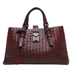 Bottega Veneta Roma Borsa Intrecciato Nappa Borgogna Media 30cm