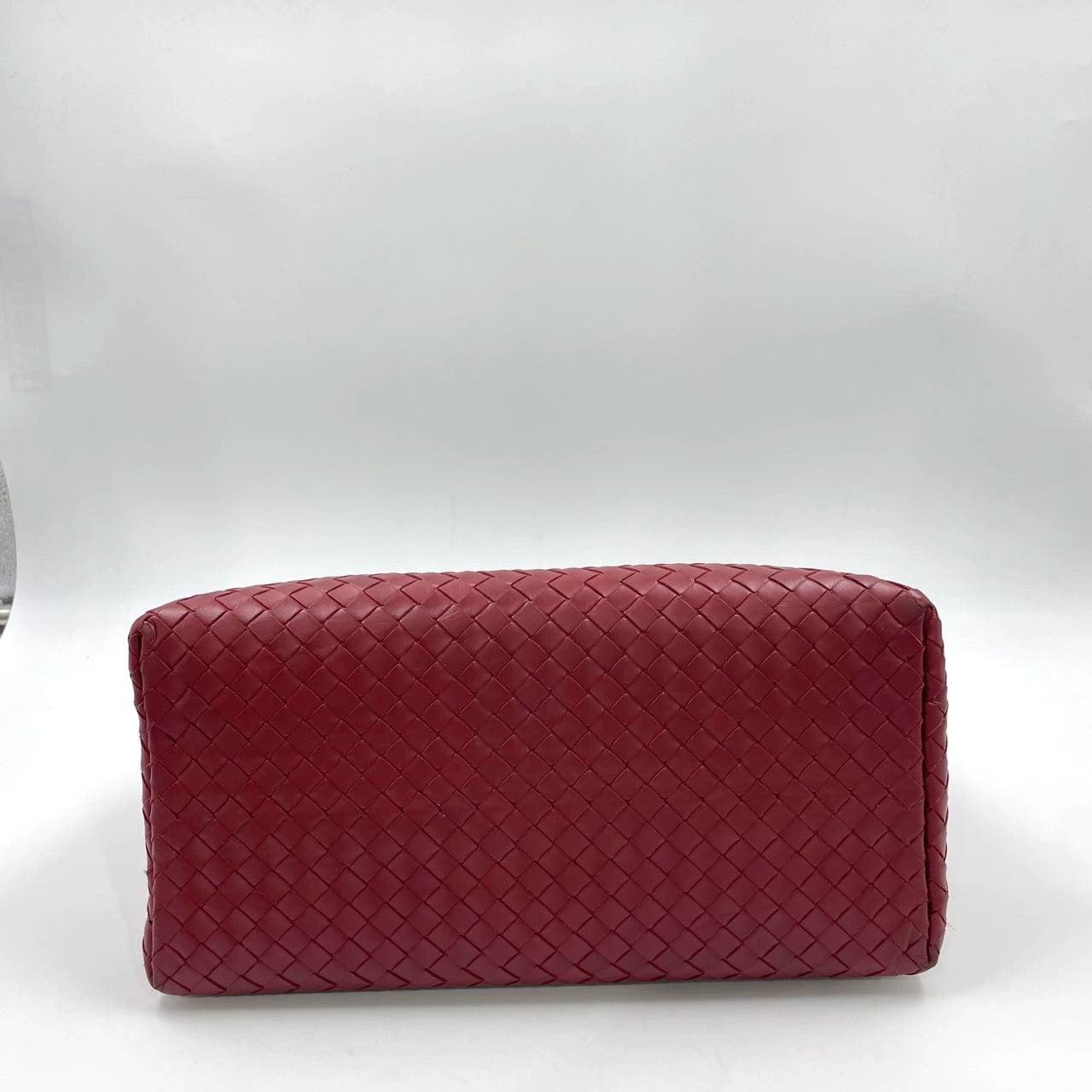 Bottega Veneta Bolso Roma Bolso Intrecciato Piel Nappa Borgoña Pequeño 30cm en venta 6