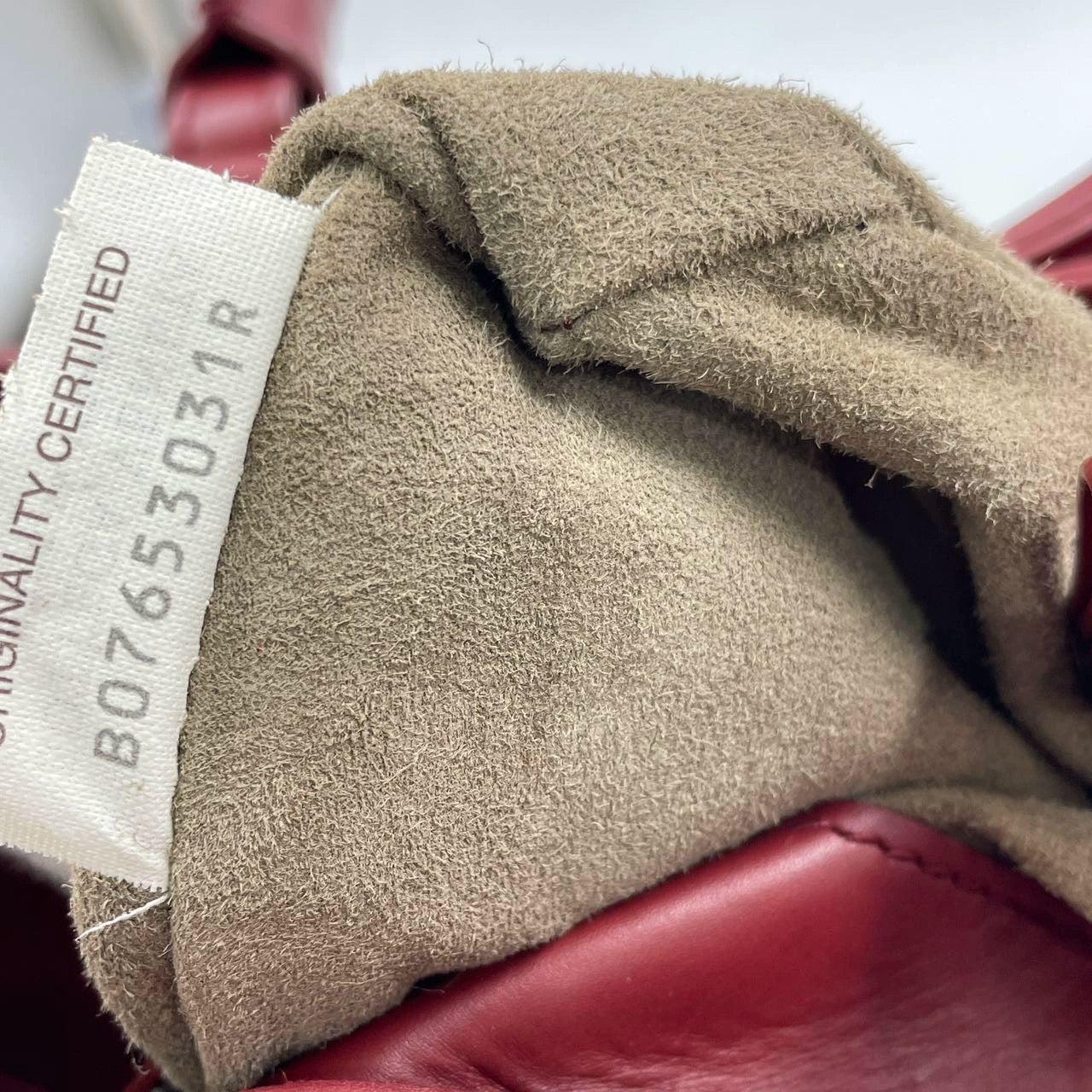 Bottega Veneta Bolso Roma Bolso Intrecciato Piel Nappa Borgoña Pequeño 30cm en venta 12