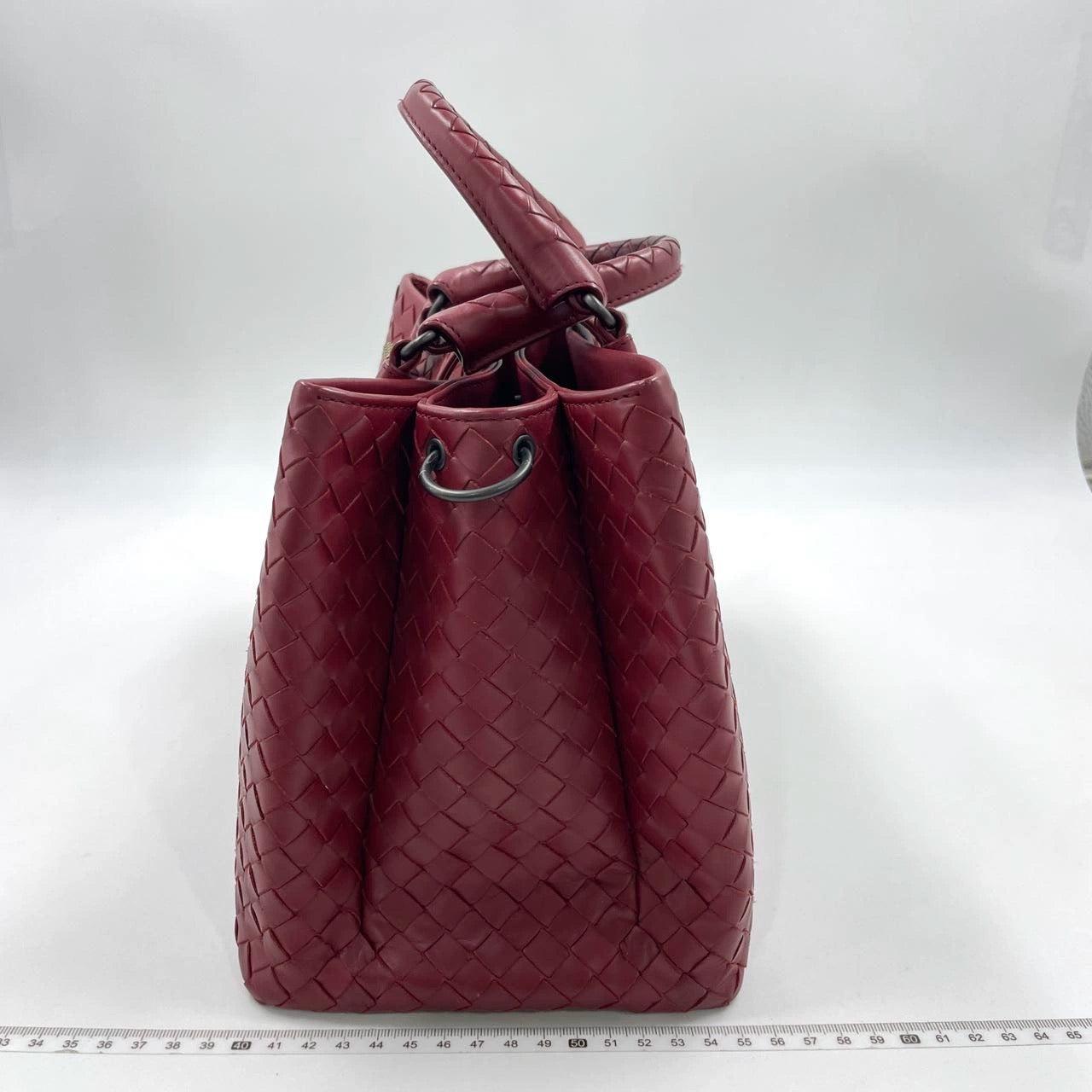 Bottega Veneta Bolso Roma Bolso Intrecciato Piel Nappa Borgoña Pequeño 30cm en venta 3