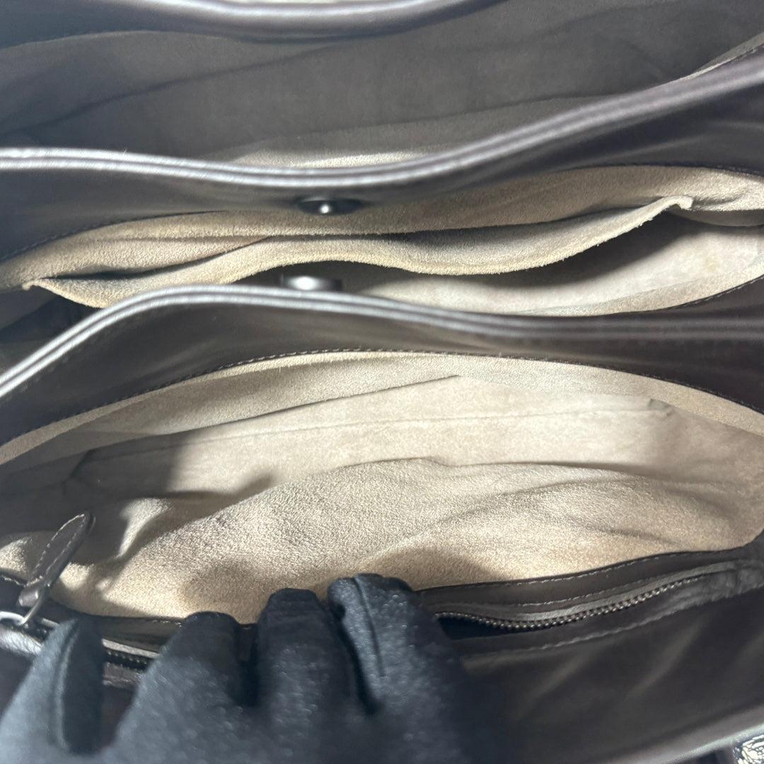 Bottega Veneta Roma Bolso Bolso Intrecciato Nappa Piel Marrón Chocolate Pequeño en venta 10
