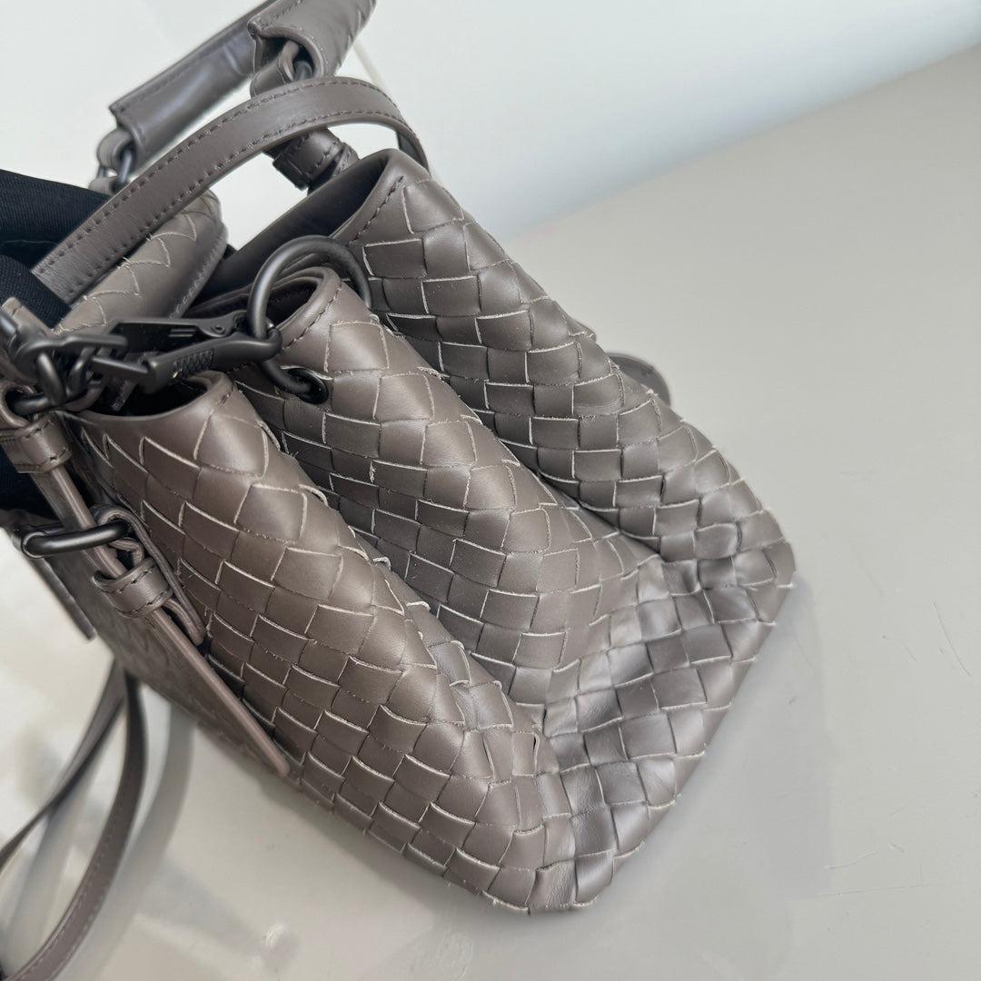 Bottega Veneta Roma Handbag Bag Intrecciato Nappa Leather Grey Large Mini 25cm 5