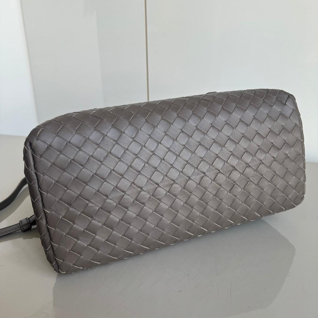 Bottega Veneta Roma Handbag Bag Intrecciato Nappa Leather Grey Large Mini 25cm 1