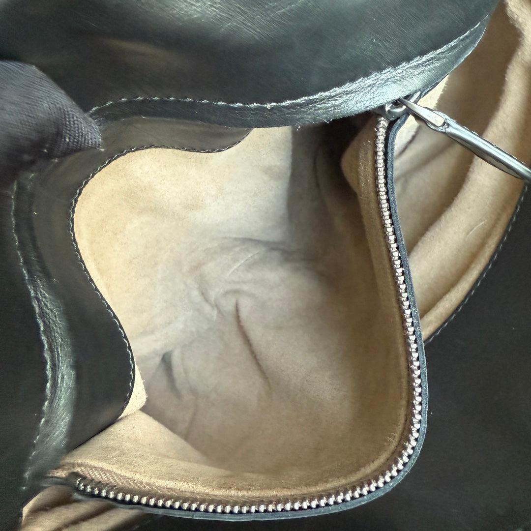 Bottega Veneta Roma Handbag Intrecciato Nappa Leather Black Small 30cm 15