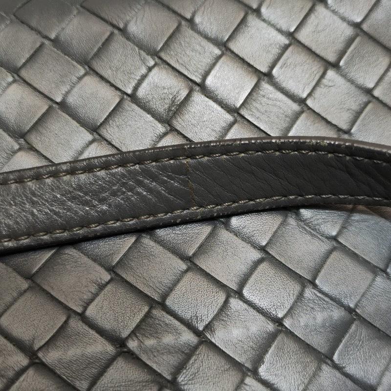 Bottega Veneta Roma Handbag Intrecciato Nappa Leather Grey Small 30cm 7