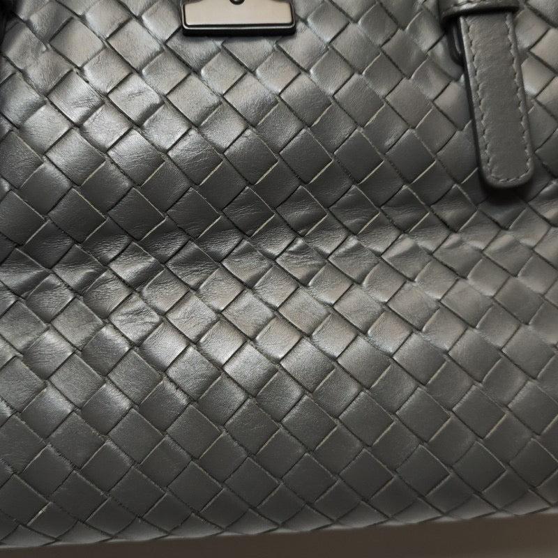 Bottega Veneta Roma Handbag Intrecciato Nappa Leather Grey Small 30cm 9