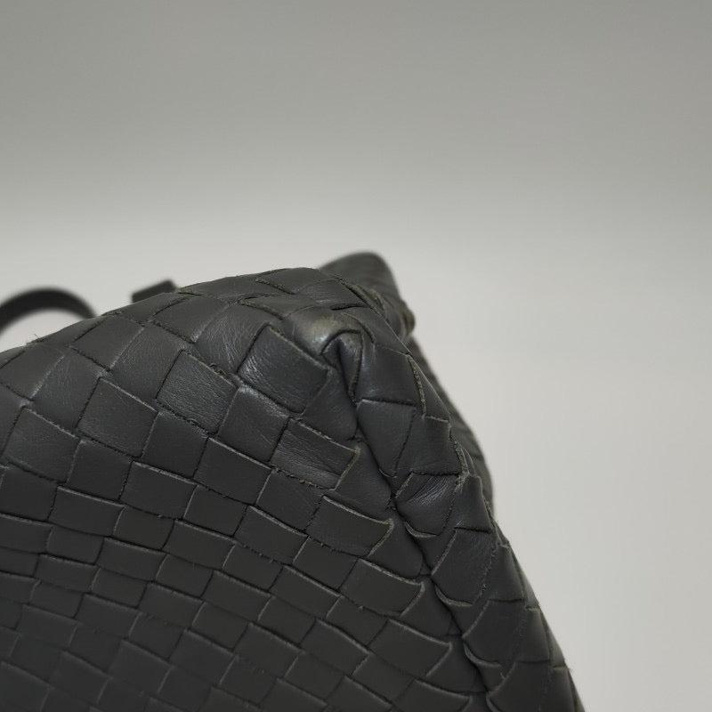 Bottega Veneta Roma Handbag Intrecciato Nappa Leather Grey Small 30cm 10