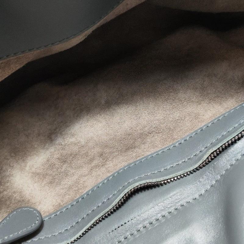 Bottega Veneta Roma Handbag Intrecciato Nappa Leather Grey Small 30cm 2
