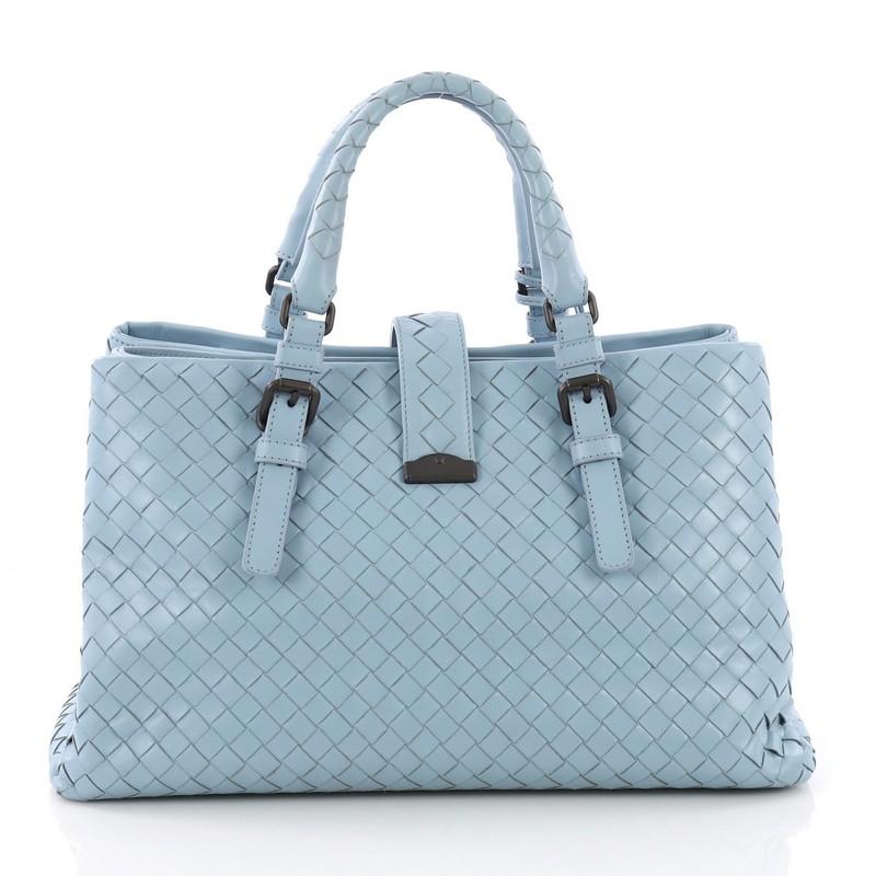 Bottega Veneta Roma Handbag Intrecciato Nappa Small In Good Condition In NY, NY