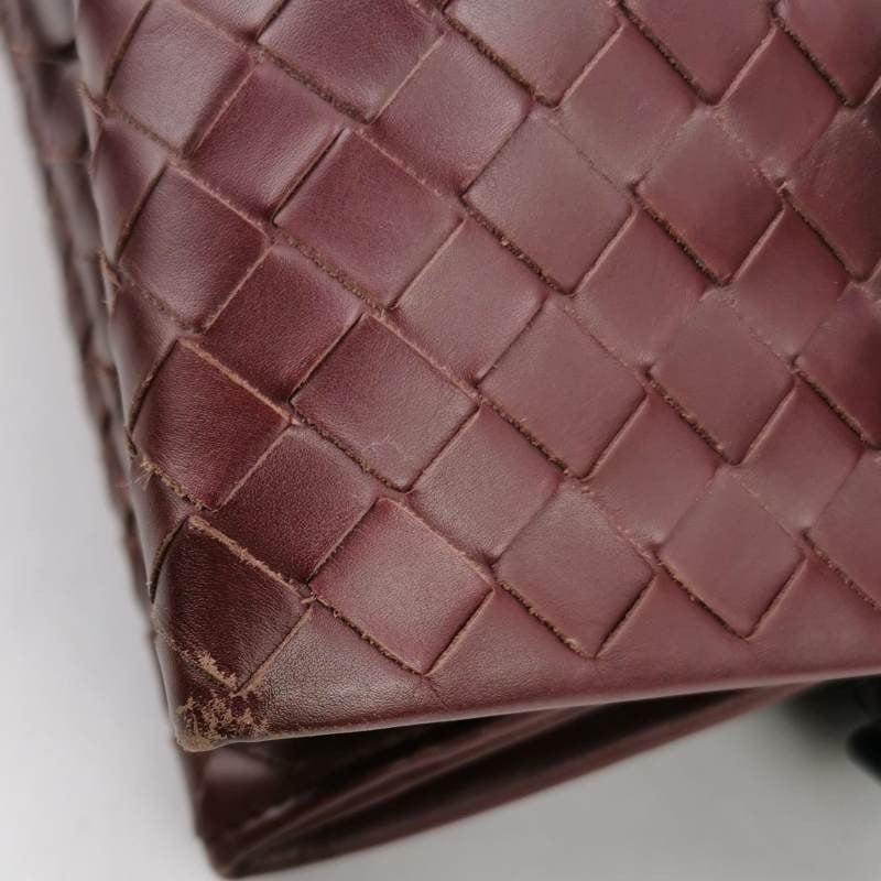 Bottega Veneta Roma Intrecciato Nappa Leather Wine Burgundy Large 35cm 5