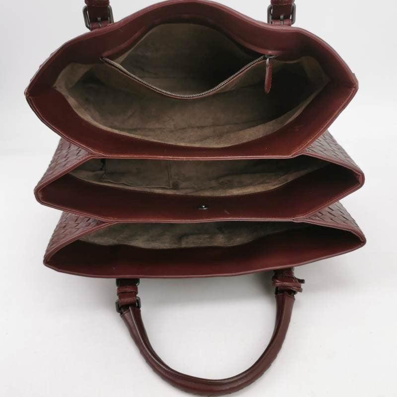 Bottega Veneta Roma Intrecciato Nappa Leather Wine Burgundy Large 35cm 1