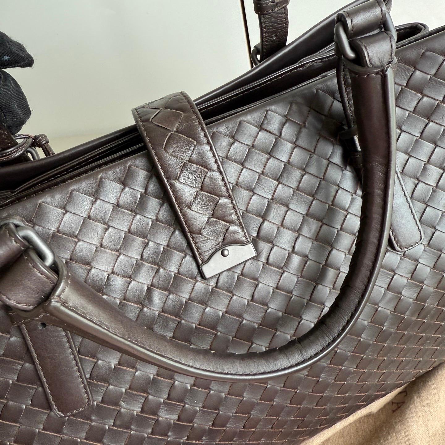 Bottega Veneta Roma Large Intrecciato Nappa Leather Chocolate Brown 35cm 7