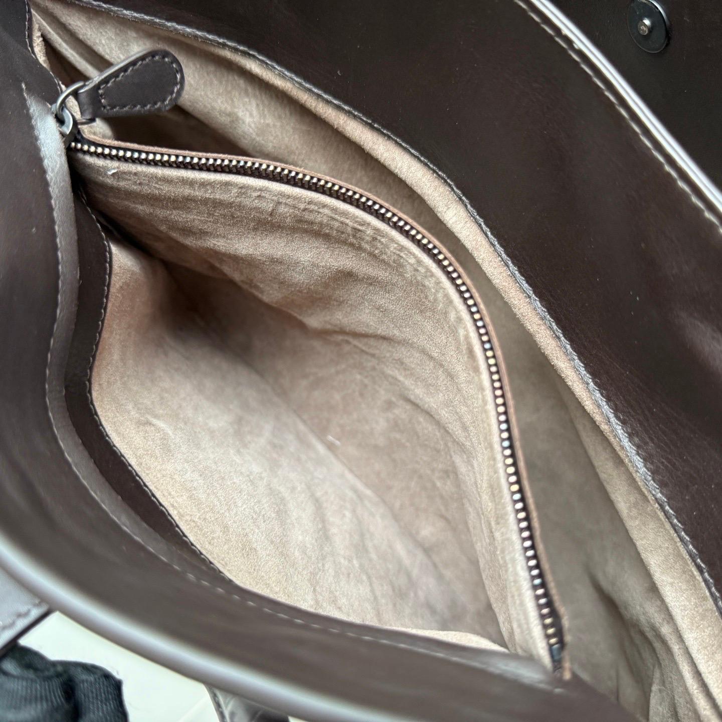 Bottega Veneta Roma Large Intrecciato Nappa Leather Chocolate Brown 35cm 14