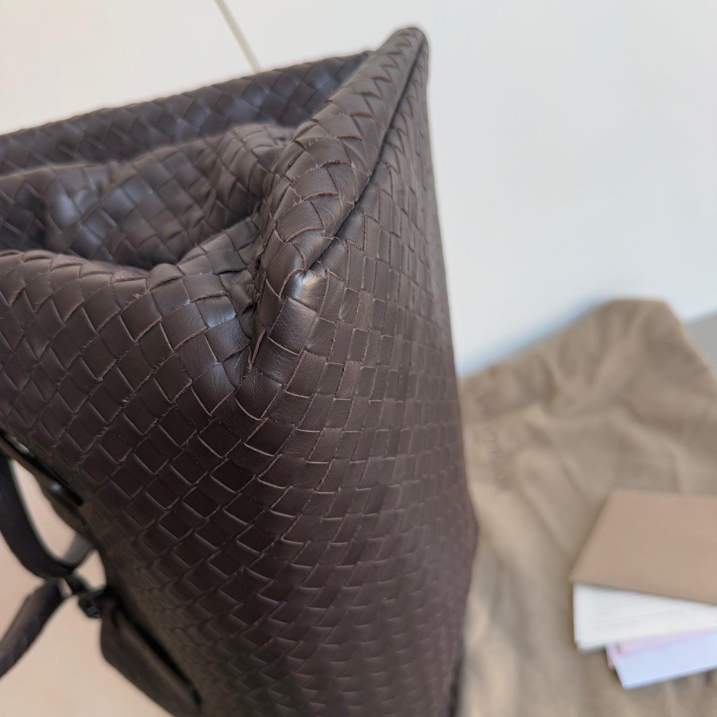 Bottega Veneta Roma Large Intrecciato Nappa Leather Dark Brown 35cm 6
